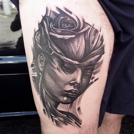 Tattoos - rose woman - 109510